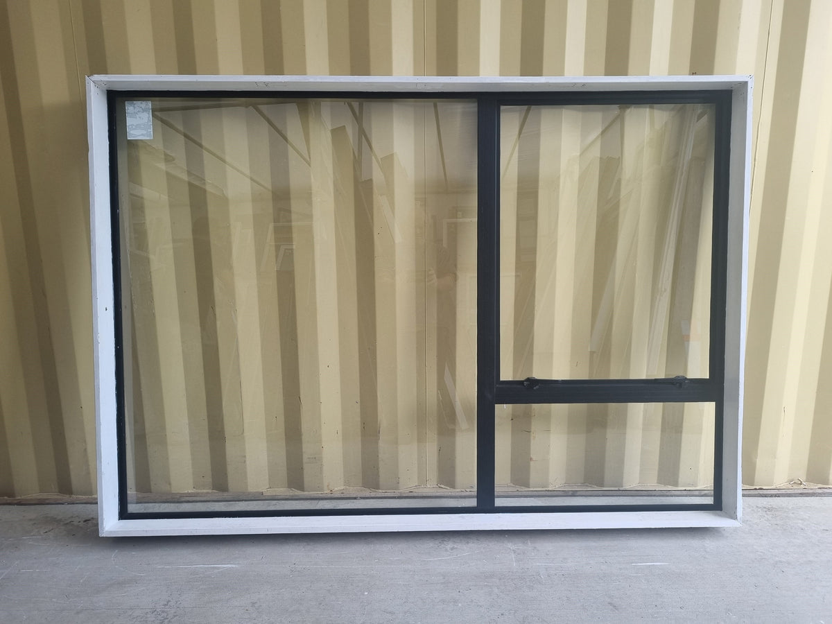 Aluminium Window Black  2000 W  x 1400 H [#5244 SF] Joinery Recycle