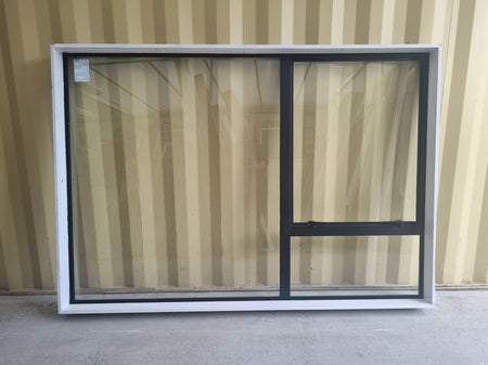 Aluminium Window Black  2000 W  x 1400 H [#5245 SF] Joinery Recycle
