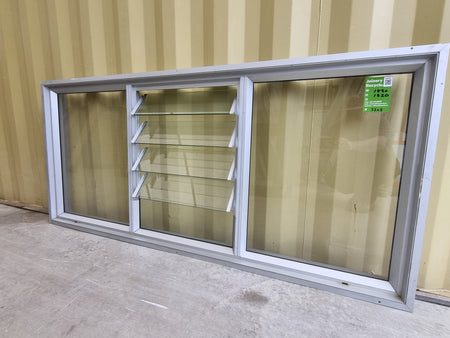 Aluminium Window Silver  1830 W  x 820 H [#5248] Joinery Recycle