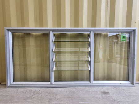Aluminium Window Silver  1830 W  x 820 H [#5248] Joinery Recycle