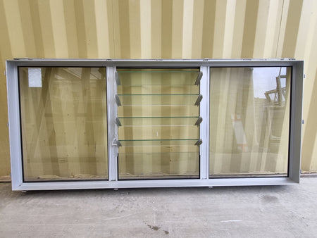 Aluminium Window Silver  1830 W  x 820 H [#5248] Joinery Recycle