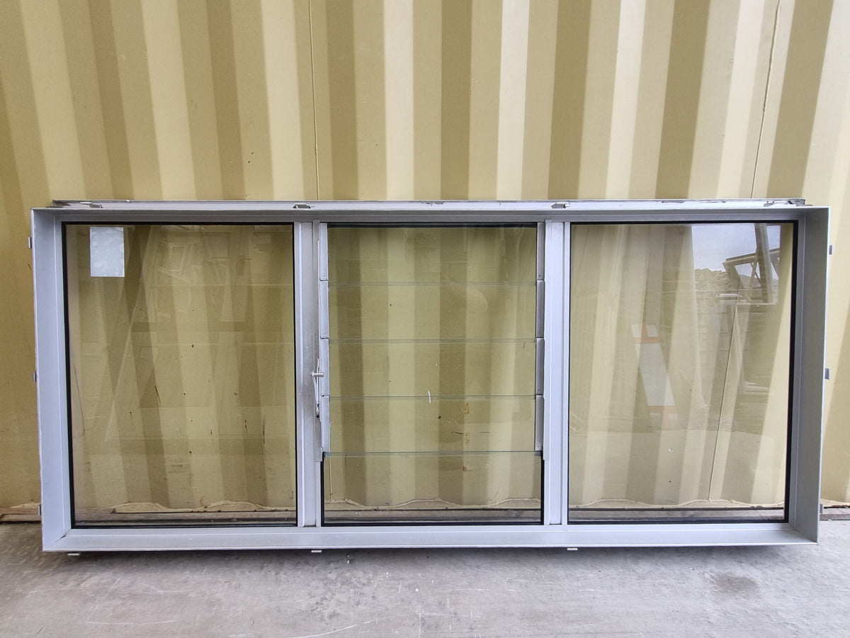 Aluminium Window Silver  1830 W  x 820 H [#5248] Joinery Recycle