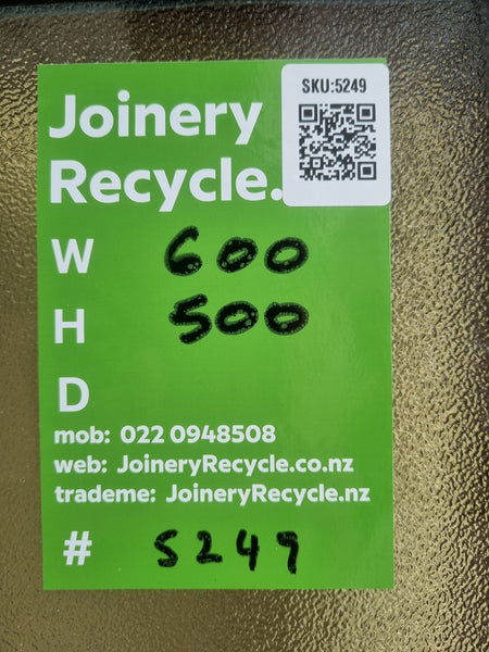 Aluminium Window Brown 600 W  x 500 H [#5249 SF] Joinery Recycle