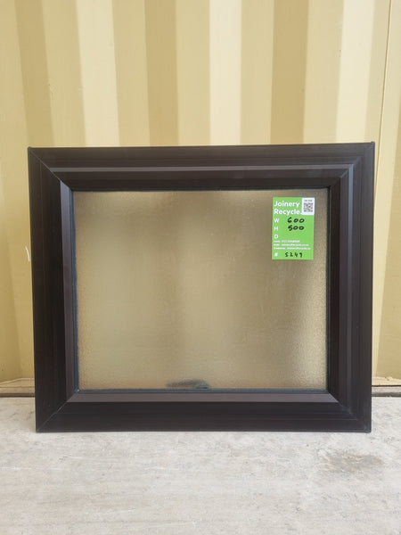 Aluminium Window Brown 600 W  x 500 H [#5249 SF]Exterior side -  Joinery Recycle