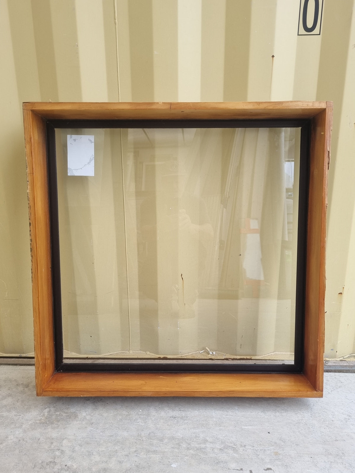 Aluminium Window Brown 800 W  x 800 H [#5250 SF] Interior side -  Joinery Recycle