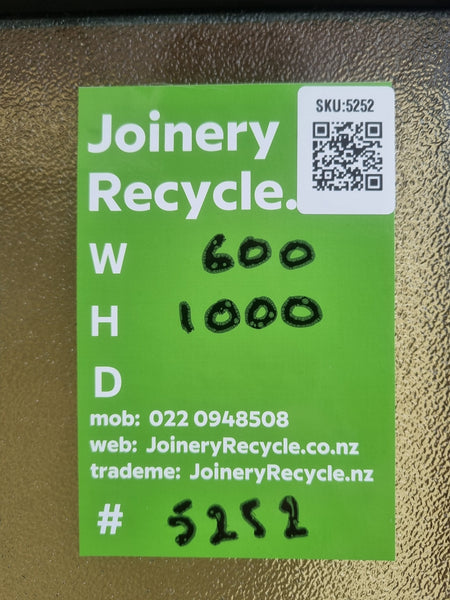 Aluminium Window Brown 600 W  x 1000 H [#5252 SF] Joinery Recycle