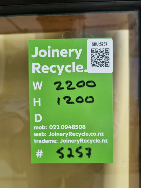 Aluminium Window Brown 2200 W  x 1200 H [#5257 SF] Joinery Recycle