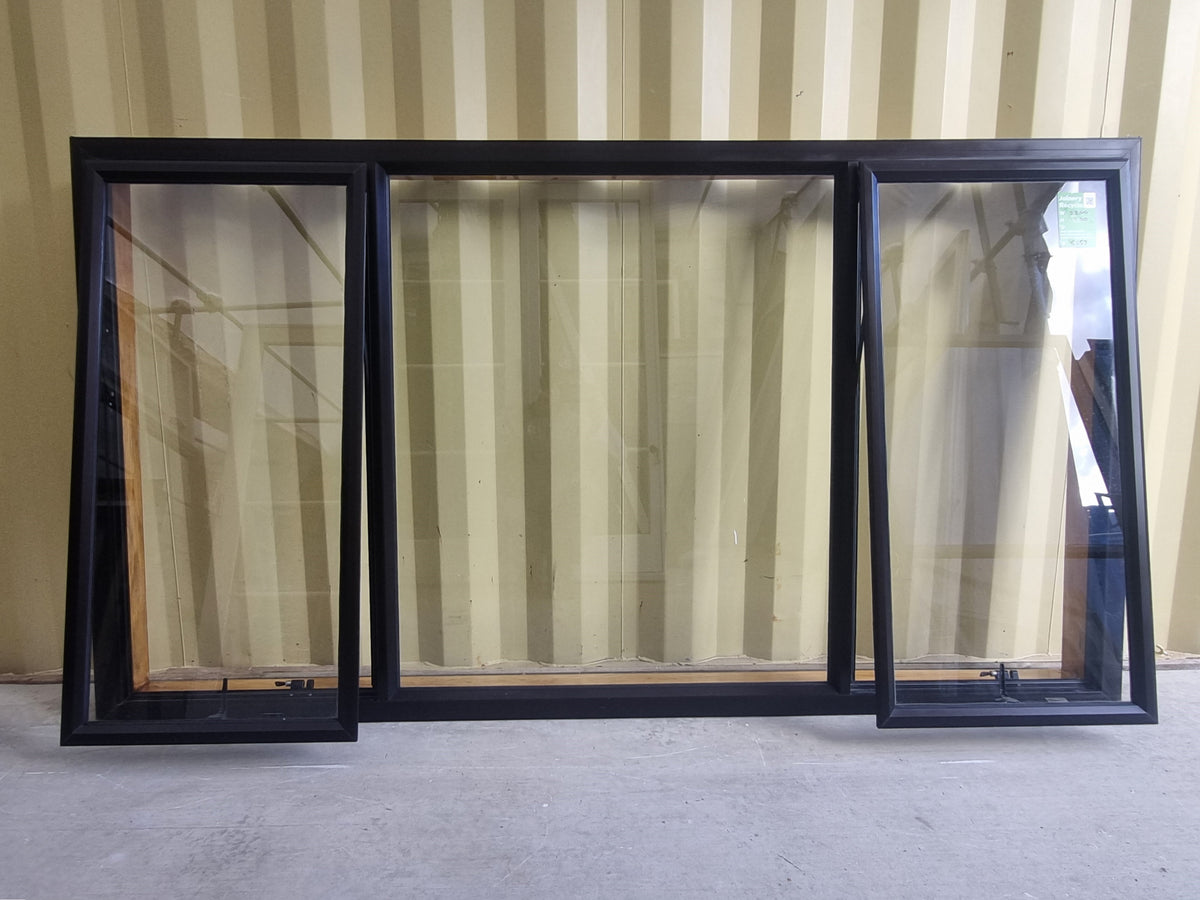 Aluminium Window Brown 2200 W  x 1200 H [#5257 SF]  open window -  Joinery Recycle