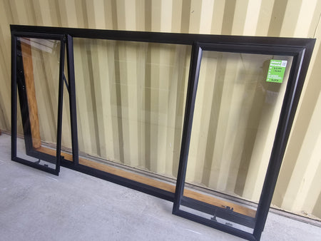 Aluminium Window Brown 2200 W  x 1200 H [#5257 SF] Joinery Recycle