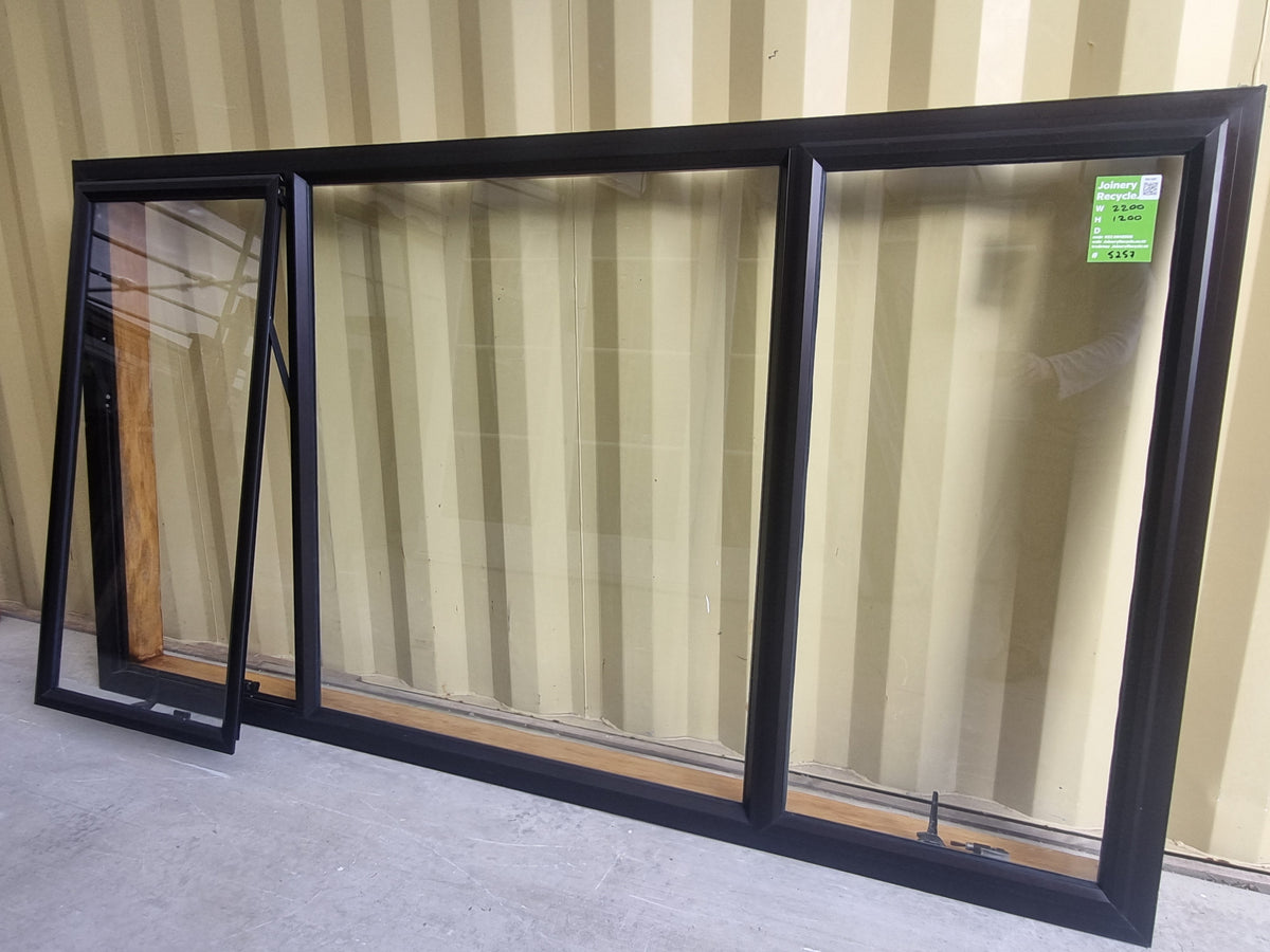 Aluminium Window Brown 2200 W  x 1200 H [#5257 SF] Joinery Recycle