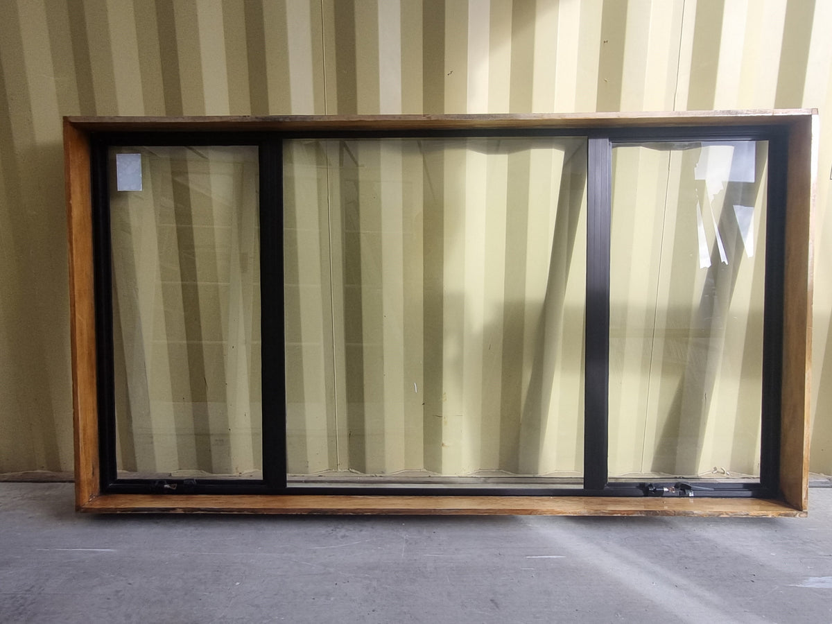 Aluminium Window Brown 2200 W  x 1200 H [#5257 SF]  Interior side - Joinery Recycle
