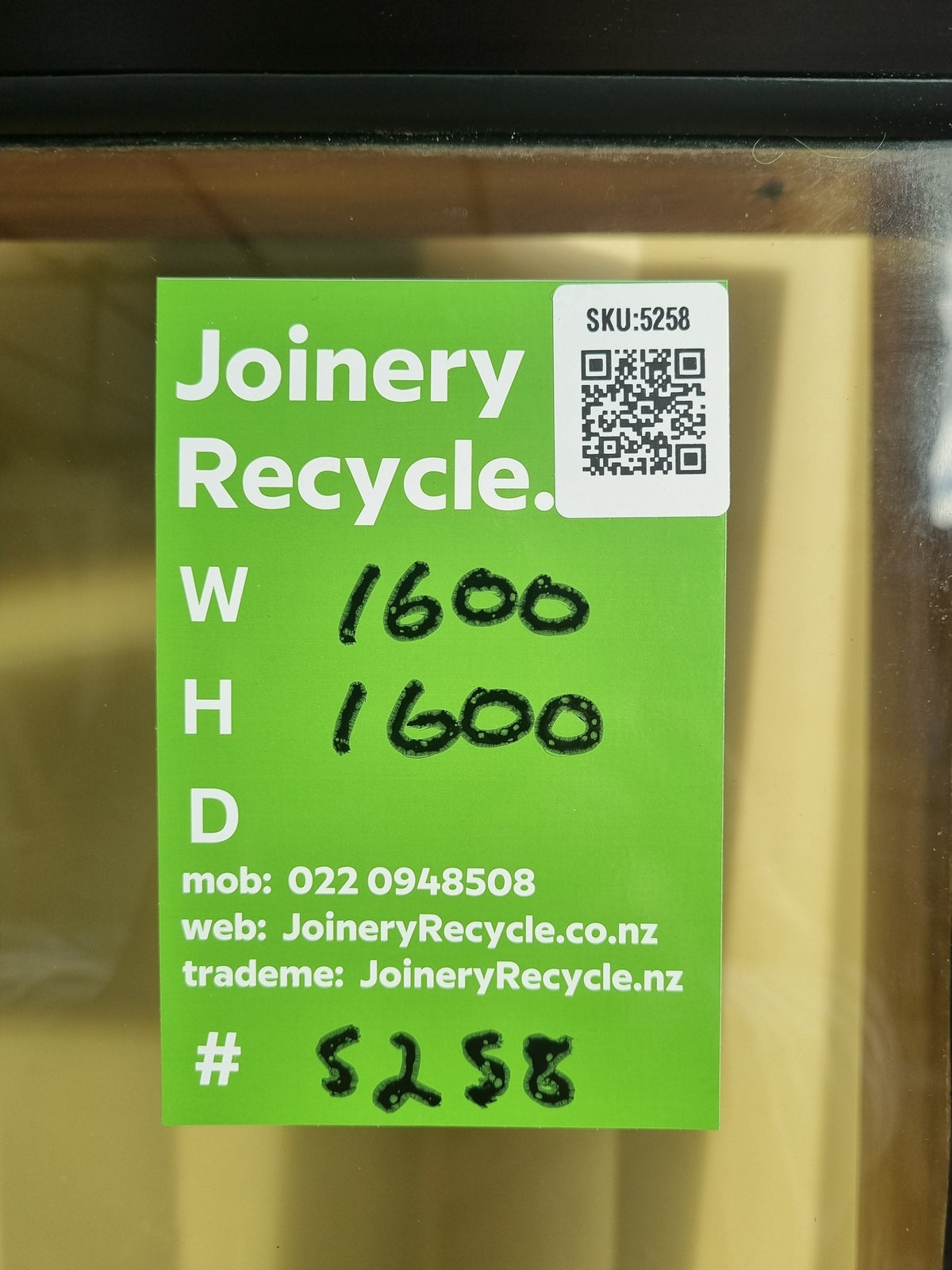Aluminium Window Brown 1600 W  x 1600 H [#5258 SF] Joinery Recycle