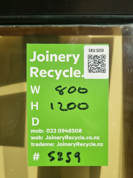 Aluminium Window Brown 800 W  x 1200 H [#5259 SF] Joinery Recycle