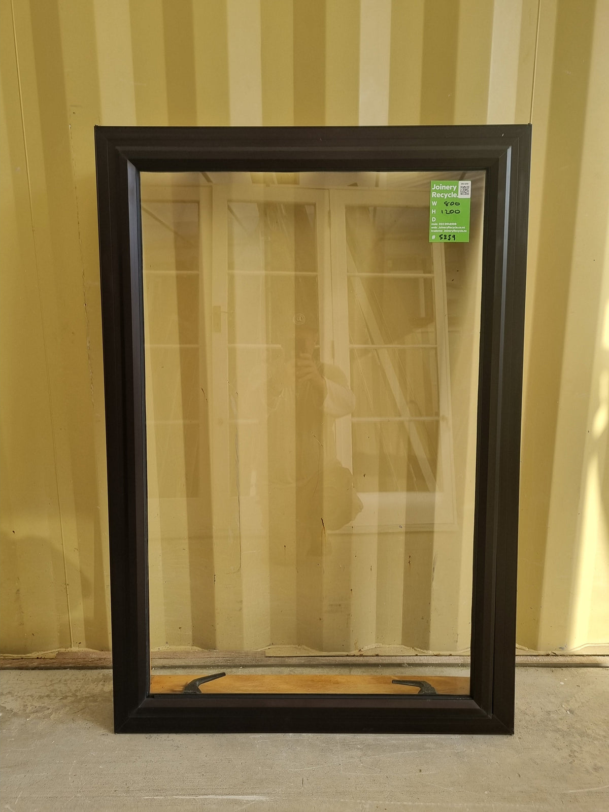 Aluminium Window Brown 800 W  x 1200 H [#5259 SF]Exterior side -  Joinery Recycle