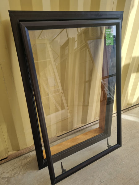 Aluminium Window Brown 800 W  x 1200 H [#5259 SF]side view -  Joinery Recycle