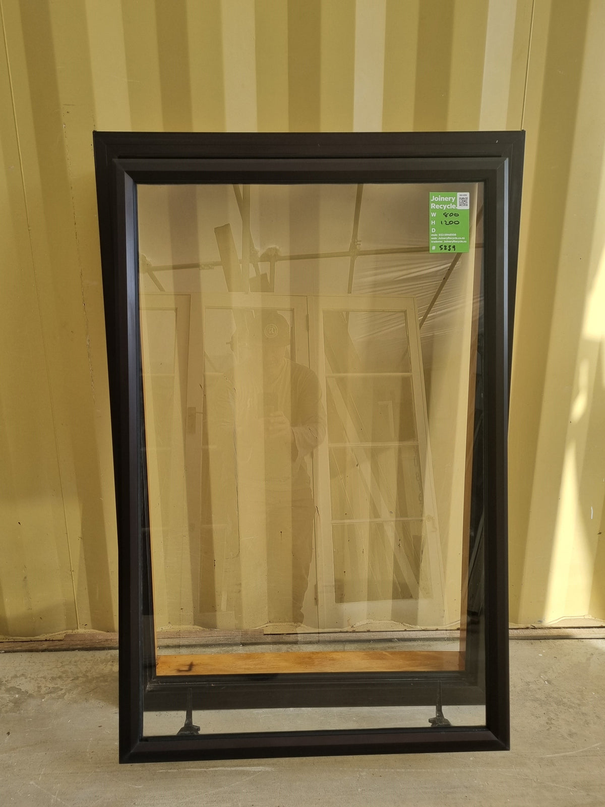 Aluminium Window Brown 800 W  x 1200 H [#5259 SF] open window -   Joinery Recycle