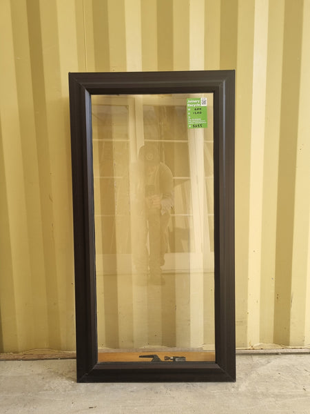 Aluminium Window Brown 600 W  x 1200 H [#5255 SF] Exterior side - Joinery Recycle