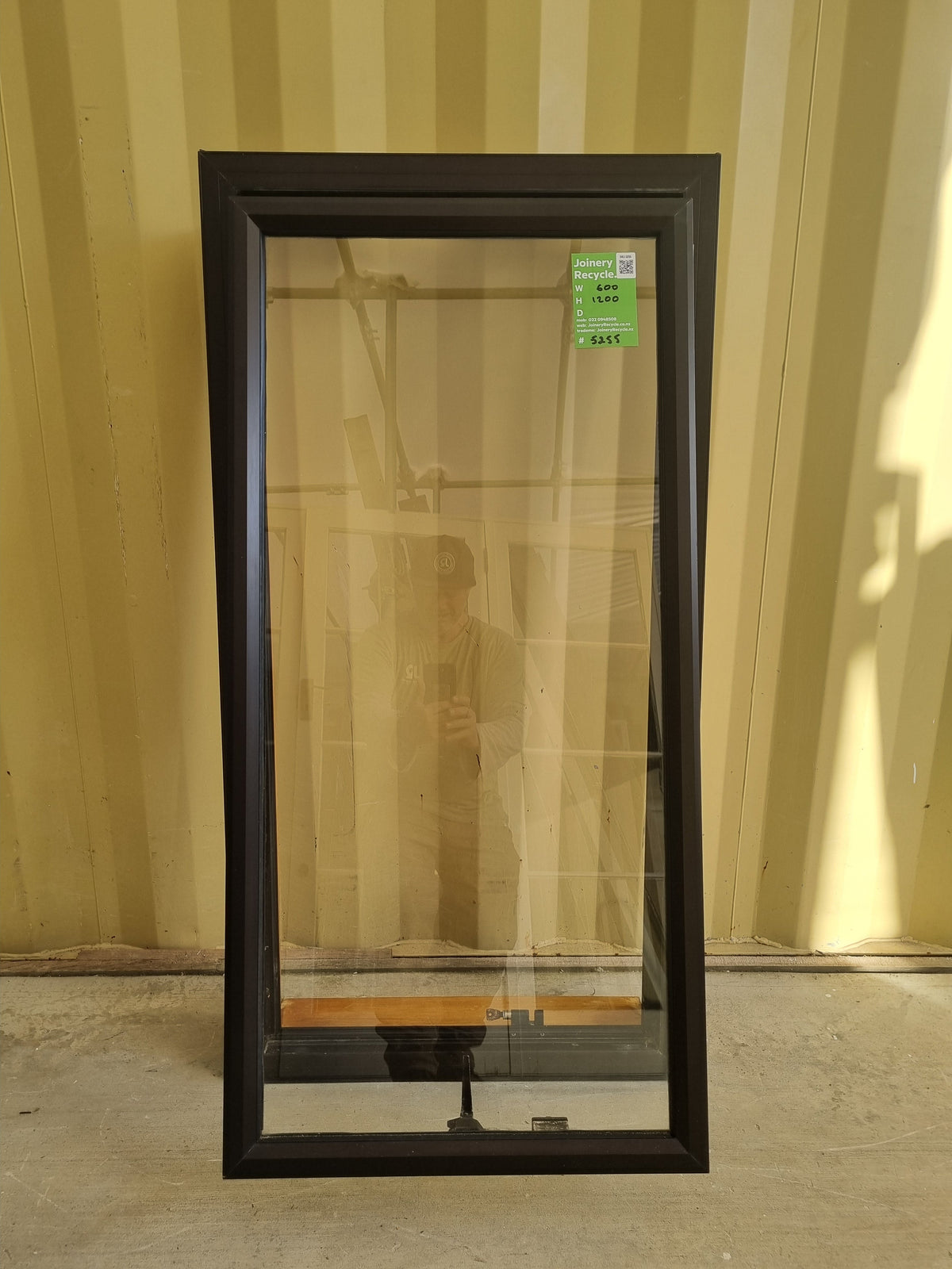 Aluminium Window Brown 600 W  x 1200 H [#5255 SF] open window -   Joinery Recycle