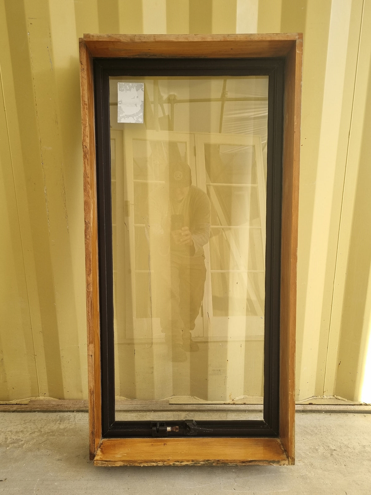 Aluminium Window Brown 600 W  x 1200 H [#5255 SF] Interior side -  Joinery Recycle