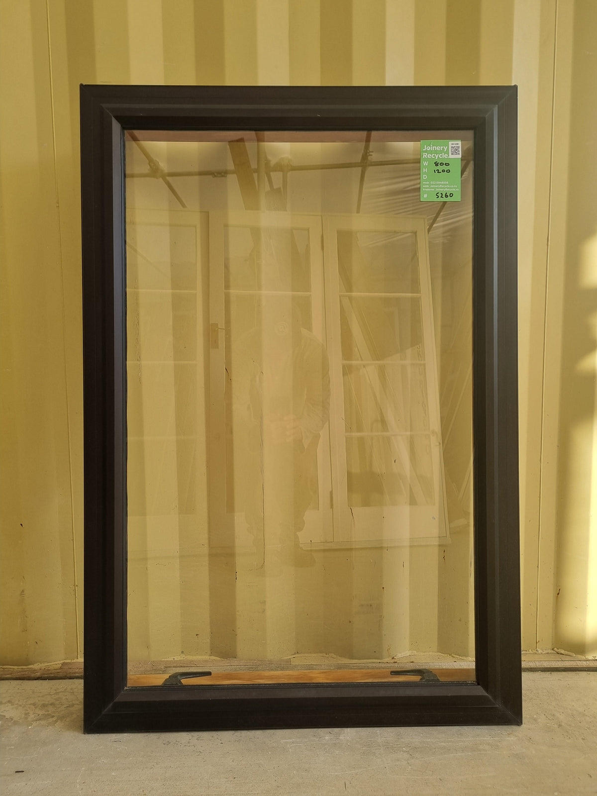 Aluminium Window Brown 800 W  x 1200 H [#5260 SF] Exterior side - Joinery Recycle