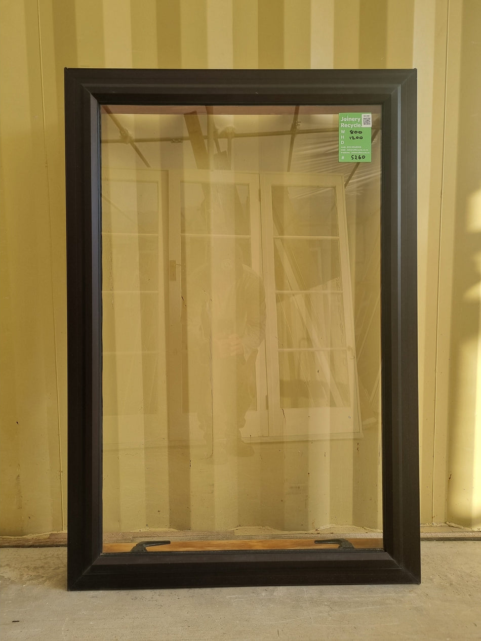 Aluminium Window Brown 800 W  x 1200 H [#5260 SF] Exterior side - Joinery Recycle