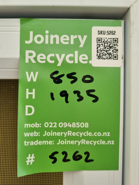 Aluminium and Mesh Fly Screen Door 850  W x 1935 H [#5262] Joinery Recycle