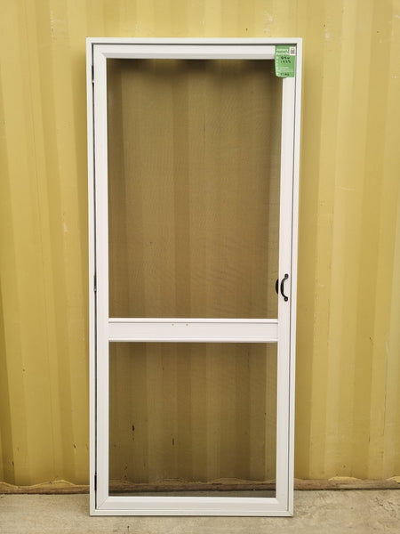 Aluminium and Mesh Fly Screen Door 850  W x 1935 H [#5262] Joinery Recycle