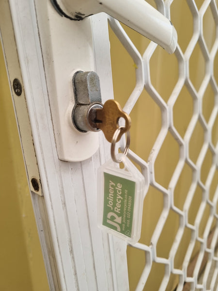 SECURITY SCREEN DOOR   850 W x 1990 H [#5263 SF] lock and key -  Joinery Recycle