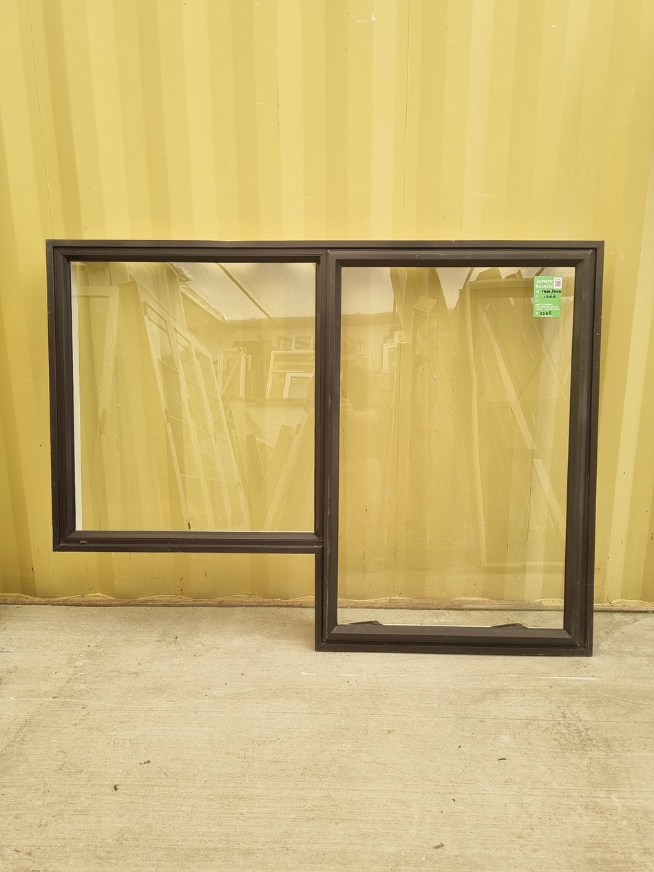 Aluminium Window Brown 1600/1800 W  x 1200 H [#5265 SF] Joinery Recycle