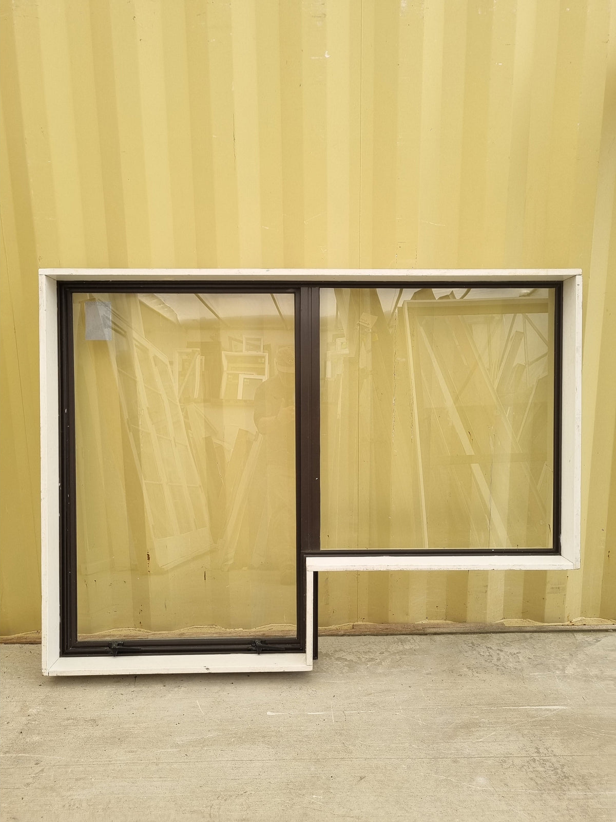 Aluminium Window Brown 1600/1800 W  x 1200 H [#5265 SF] Joinery Recycle