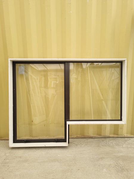 Aluminium Window Brown 1600/1800 W  x 1200 H [#5265 SF] Joinery Recycle