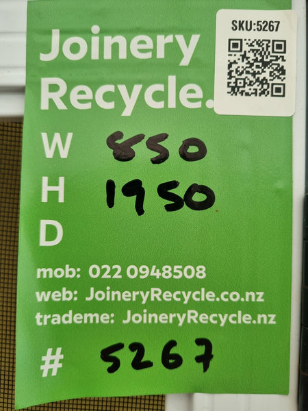 Aluminium and Mesh Fly Screen Door 850  W x 1950 H [#5267] Joinery Recycle