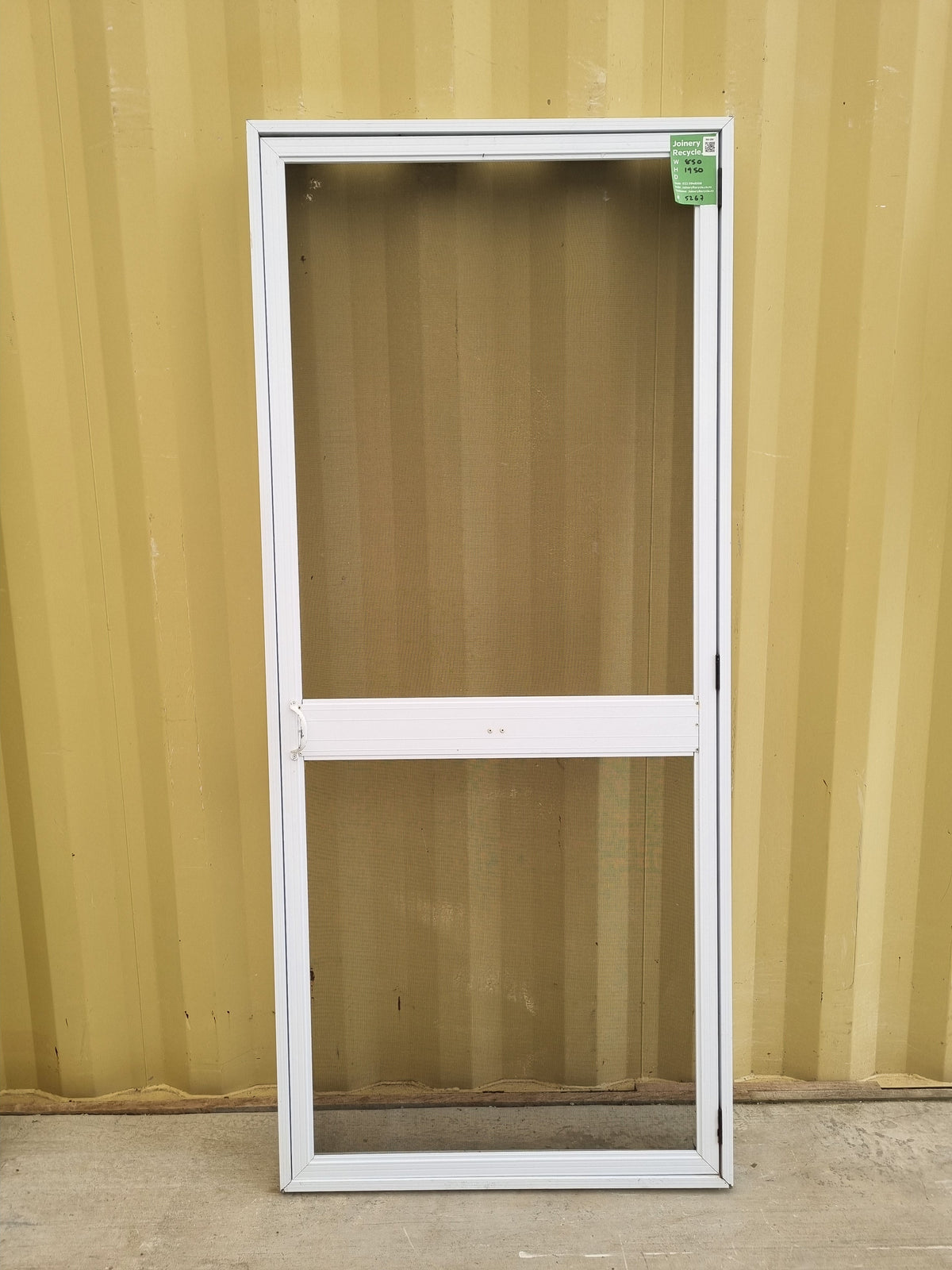 Aluminium and Mesh Fly Screen Door 850  W x 1950 H [#5267] Joinery Recycle