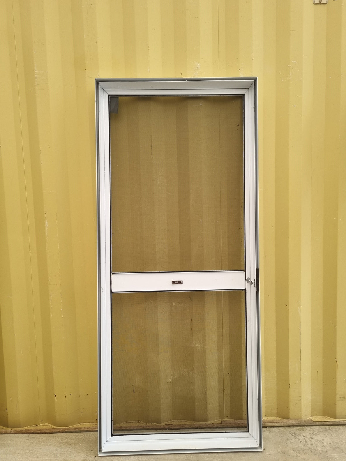Aluminium and Mesh Fly Screen Door 850  W x 1950 H [#5267] Joinery Recycle