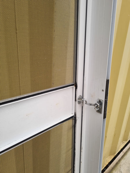 Aluminium and Mesh Fly Screen Door 850  W x 1950 H [#5267] Joinery Recycle