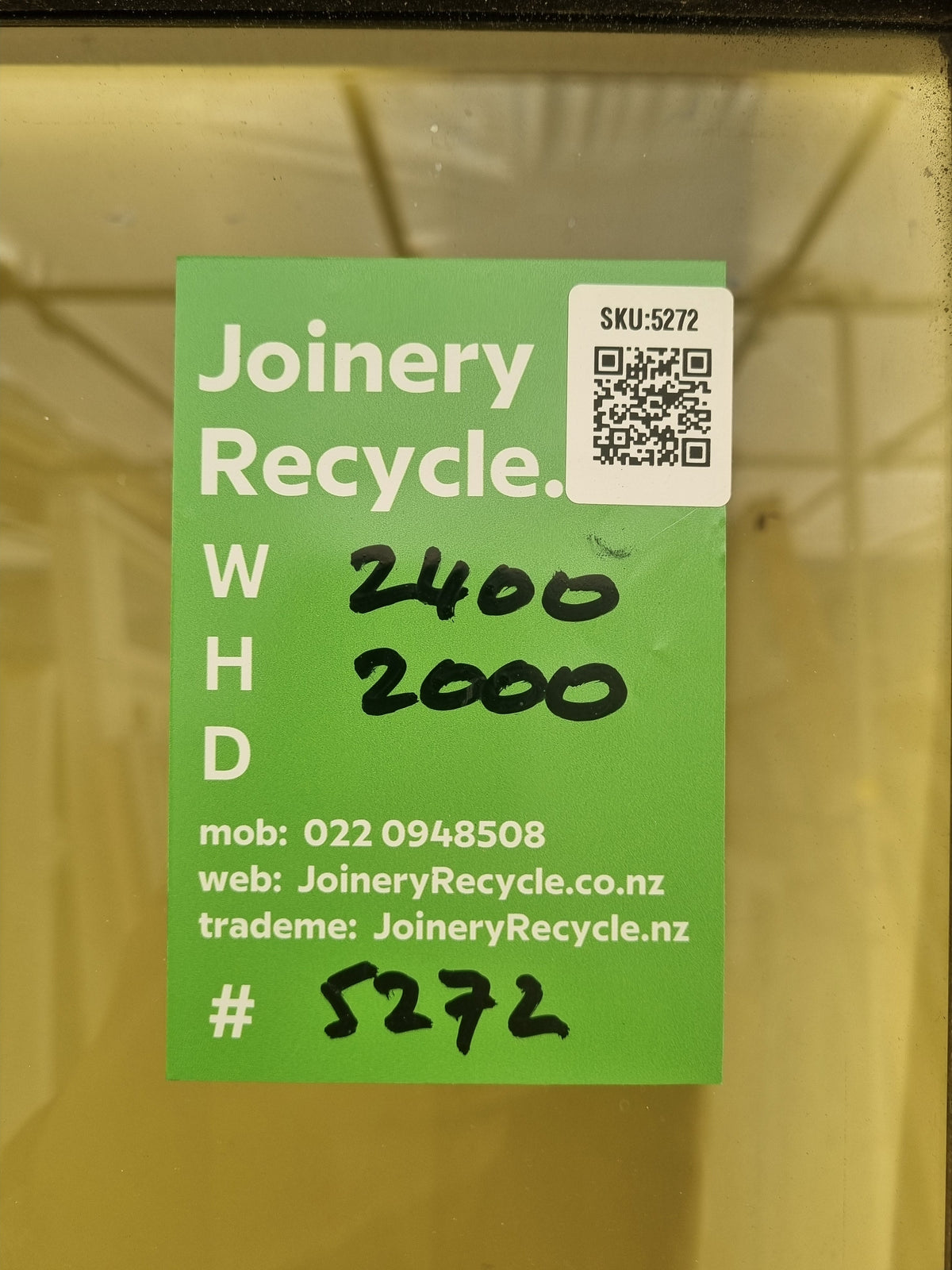 RANCH SLIDER Black 2400 W x 2000 H [#5272 SF] Joinery Recycle