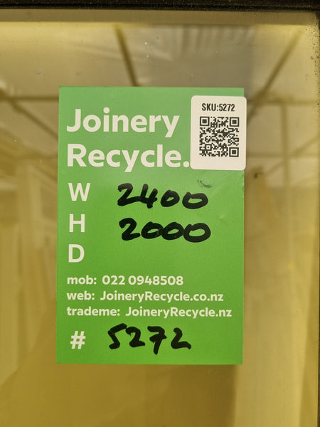 RANCH SLIDER Black 2400 W x 2000 H [#5272 SF] Joinery Recycle