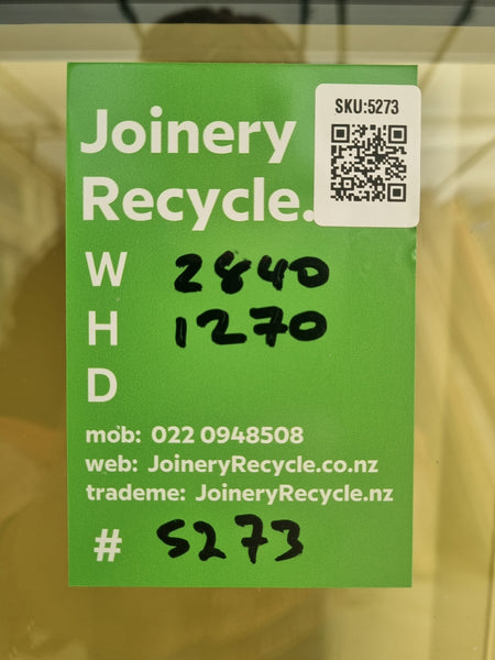Aluminium Window White  2840 W  x 1270 H  [#5273 SF] Joinery Recycle