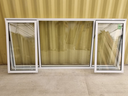 Aluminium Window White  2840 W  x 1270 H  [#5273 SF]  open window -  Joinery Recycle