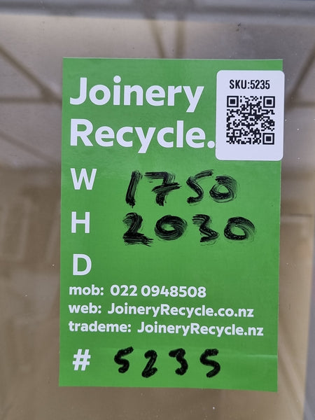 RANCH SLIDER Black  1750 W x 2030 H [#5235 SF] Joinery Recycle