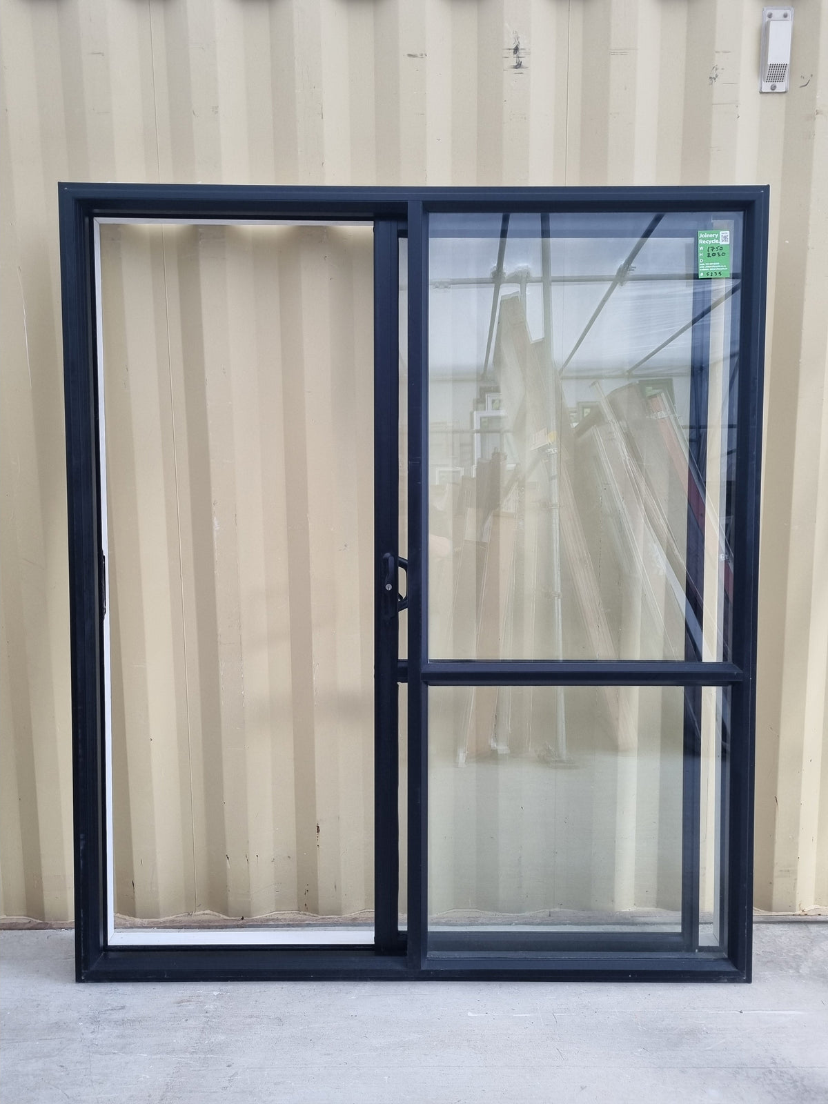 RANCH SLIDER Black  1750 W x 2030 H [#5235 SF] Open door -  Joinery Recycle
