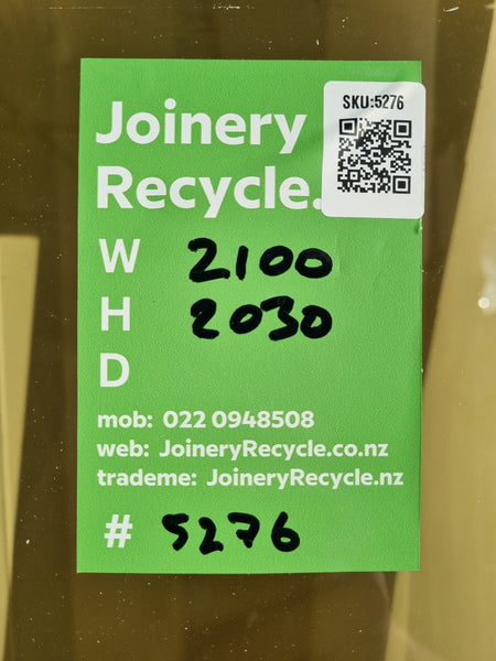 Wooden French Doors with Side  Light 2100 W  x 2030 H [#5276  SF] Joinery Recycle