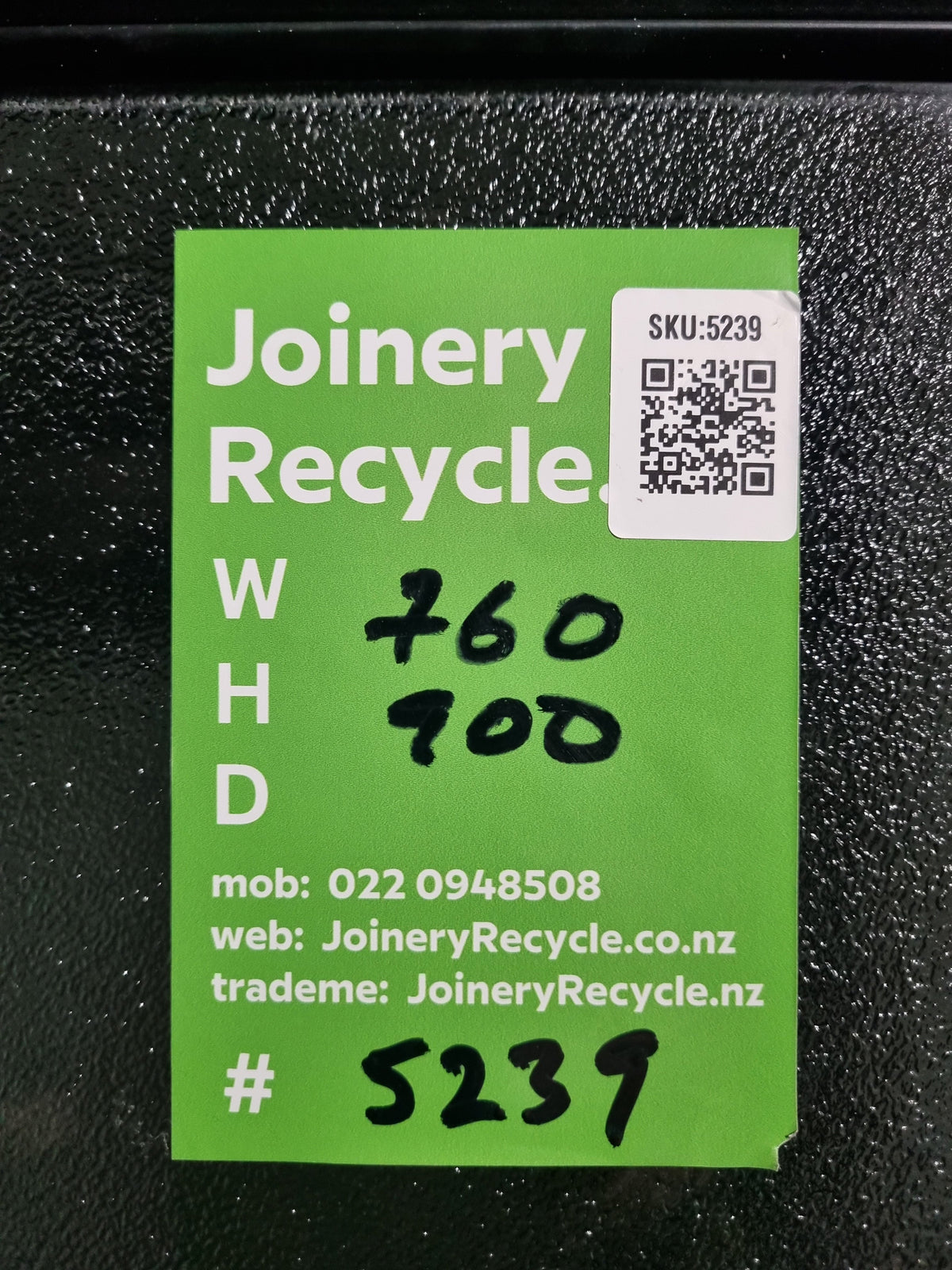 Aluminium Window Black 760 W  x 900 H [#5239 SF] Joinery Recycle