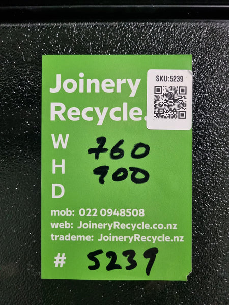 Aluminium Window Black 760 W  x 900 H [#5239 SF] Joinery Recycle