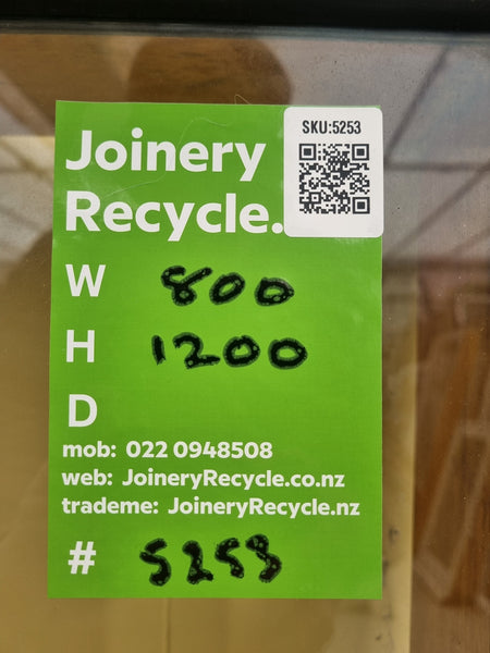Aluminium Window Brown 800 W  x 1200 H [#5253 SF] Joinery Recycle