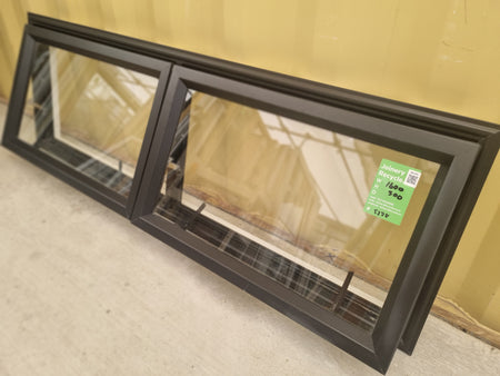 Aluminium Window Black 1600  W  x 500 H [#5278  SF] Joinery Recycle