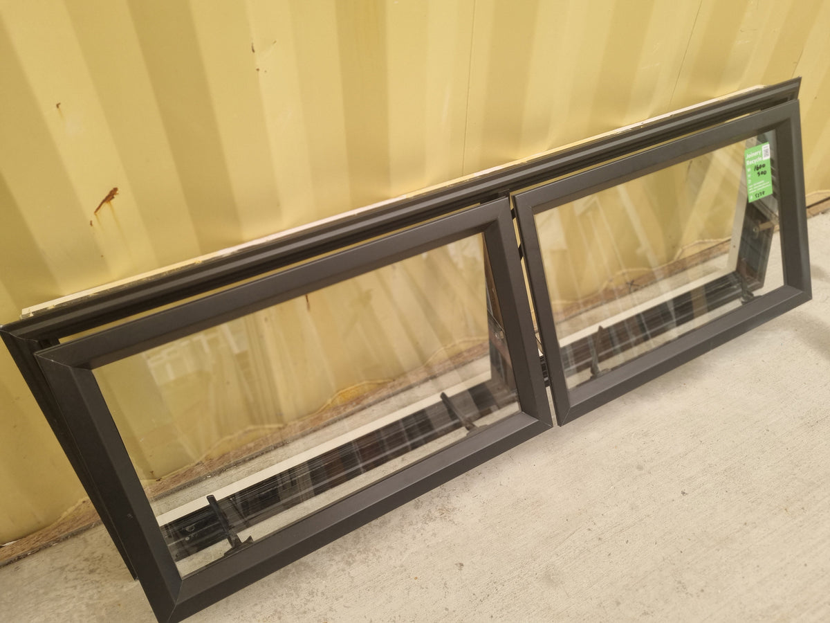 Aluminium Window Black 1600  W  x 500 H [#5278  SF] Joinery Recycle