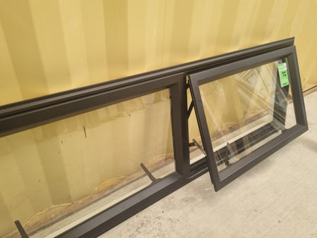 Aluminium Window Black 1600  W  x 500 H [#5278  SF] Joinery Recycle