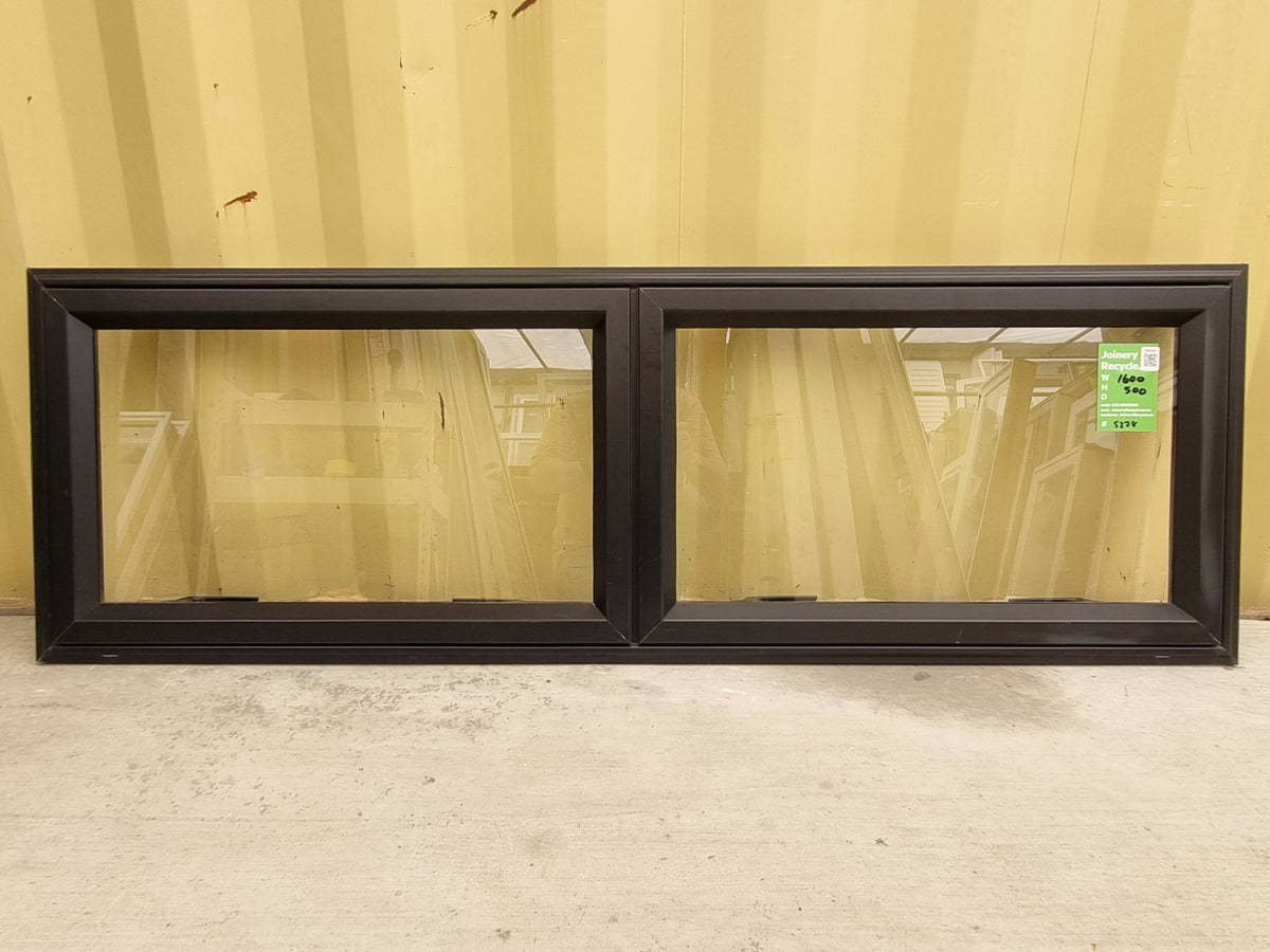 Aluminium Window Black 1600  W  x 500 H [#5278  SF] Joinery Recycle