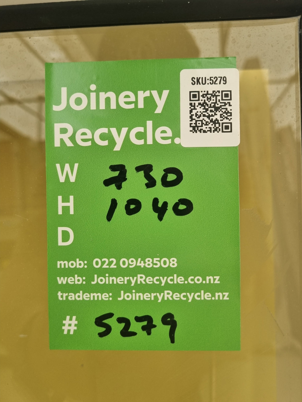 Aluminium Window Black 1600  W  x 500 H [#5278  SF] Joinery Recycle